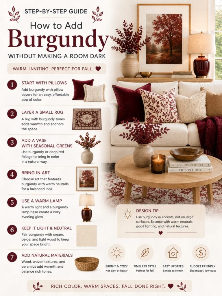Burgundy Fall Living Room Guide