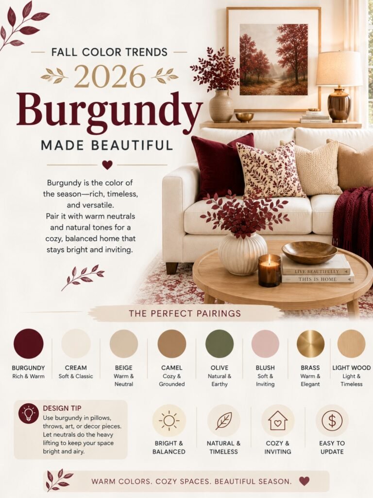 Fall color trends 2026 burgundy