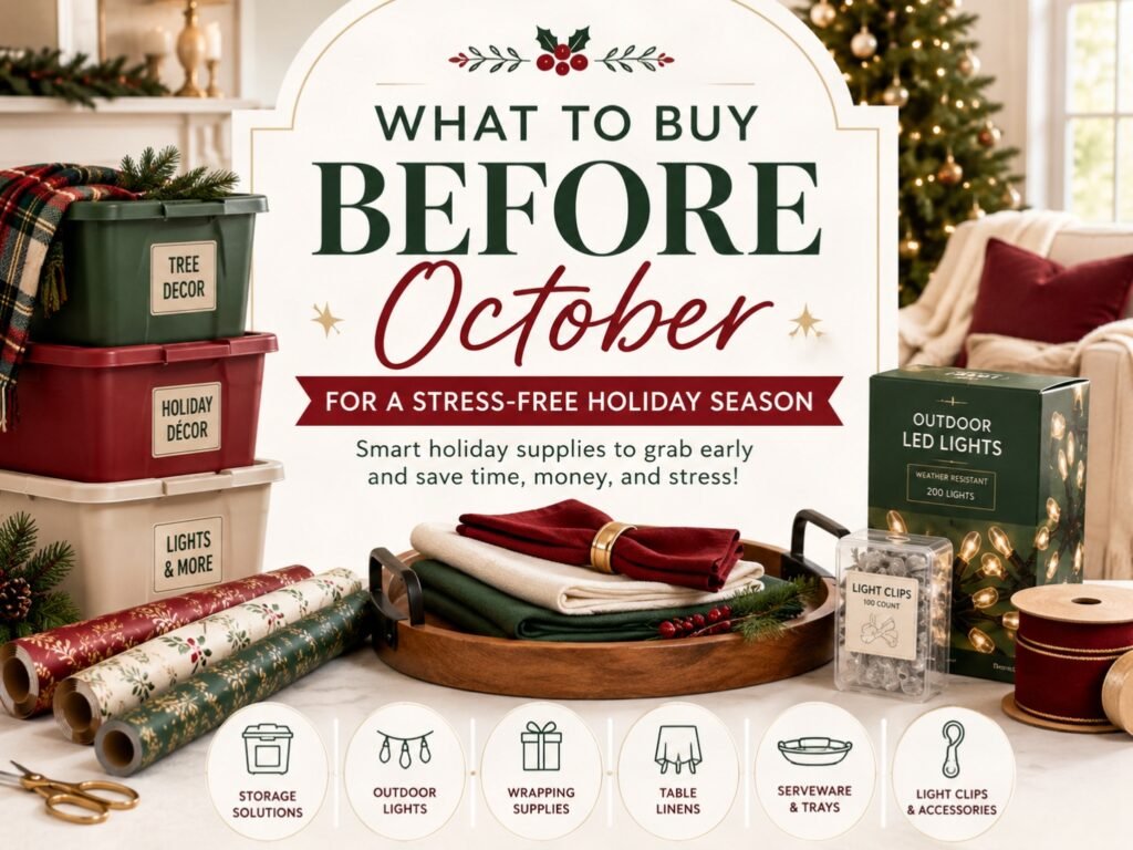 Holiday Prep: Buy Before October