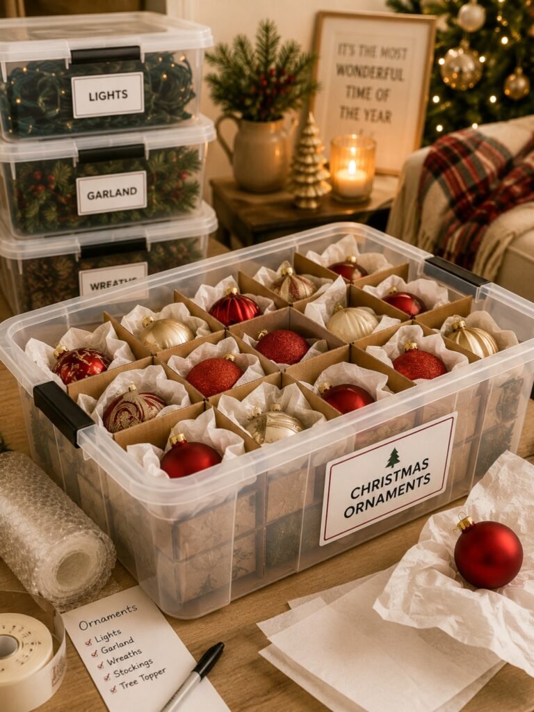 Holiday ornaments wrapped safely