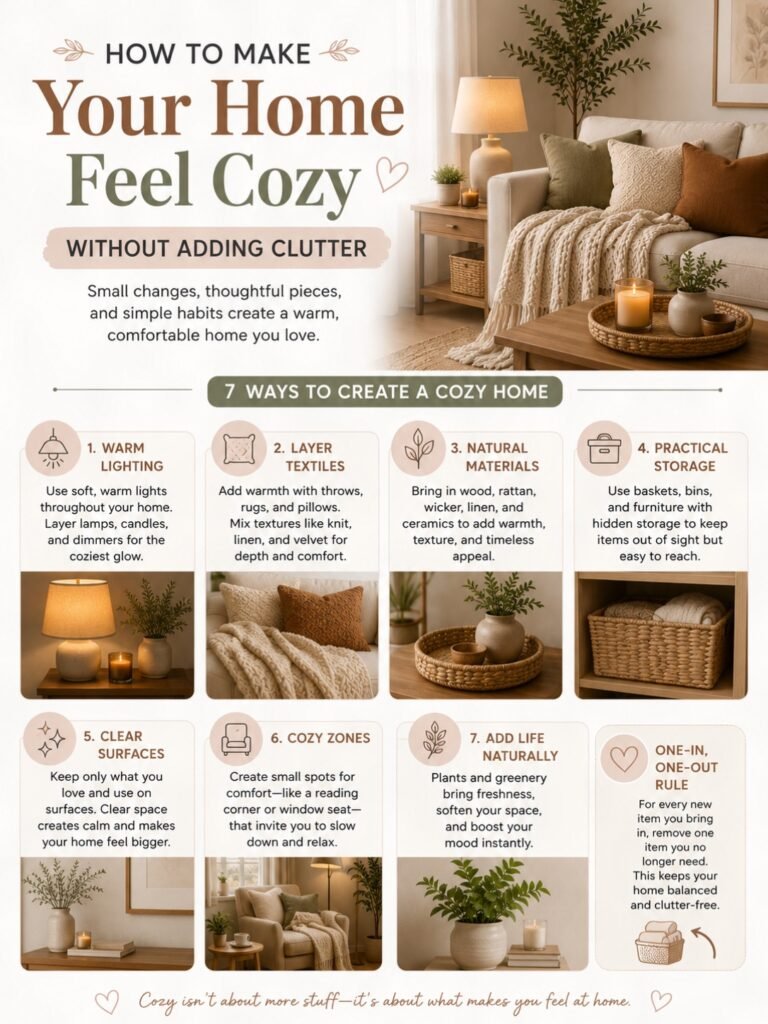 How to Make Your Home Feel Cozy Without Adding Clutter