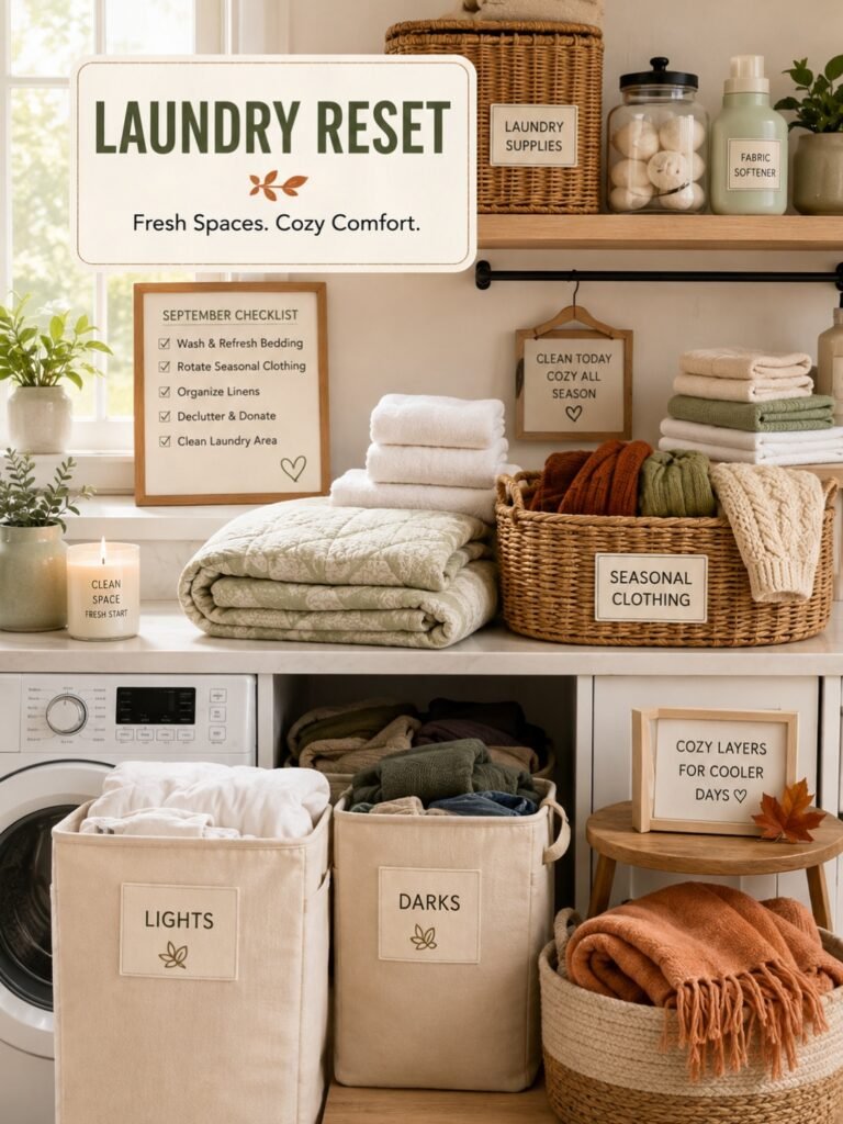 Cozy Laundry Reset Organization