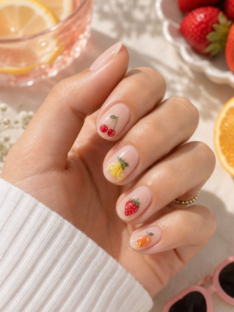 Fruit Accent Nails