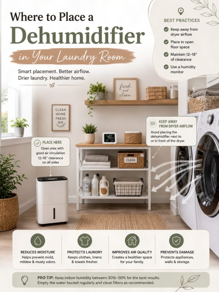 Laundry room with dehumidifier