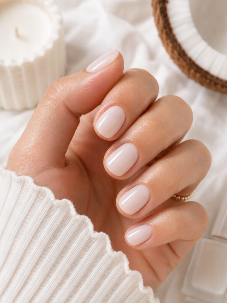 Milky Coconut Nails
