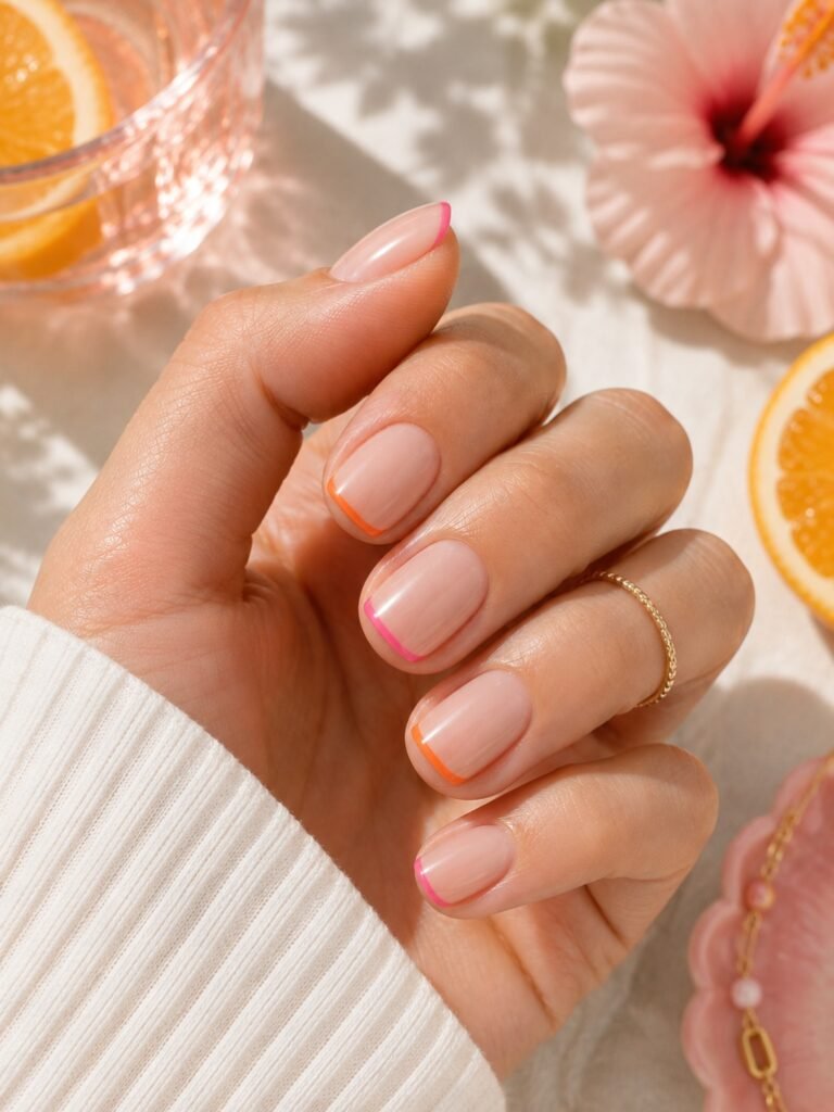 Pink and Orange Micro French