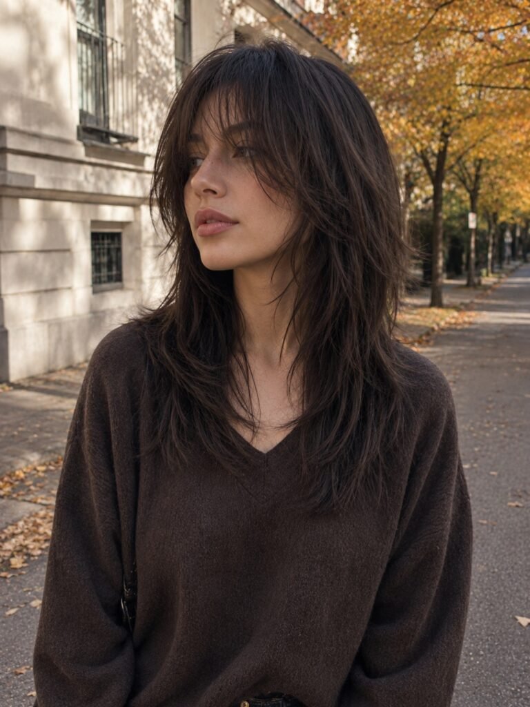 Unstyled Wolfcut Hair