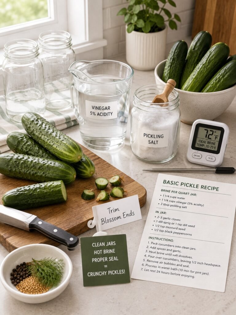 Kitchen Pickling Prep Scene