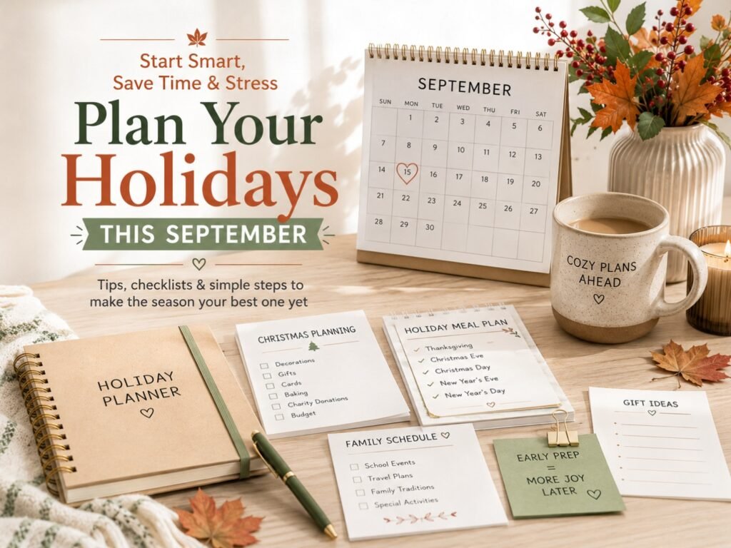 Cozy Holiday Planning Desk