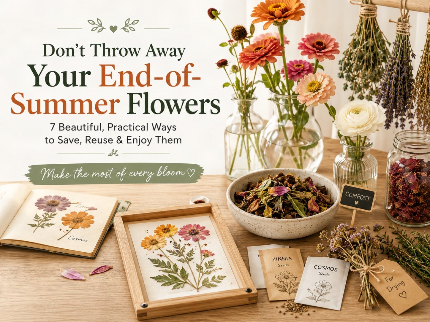Don’t Throw Away Summer Flowers