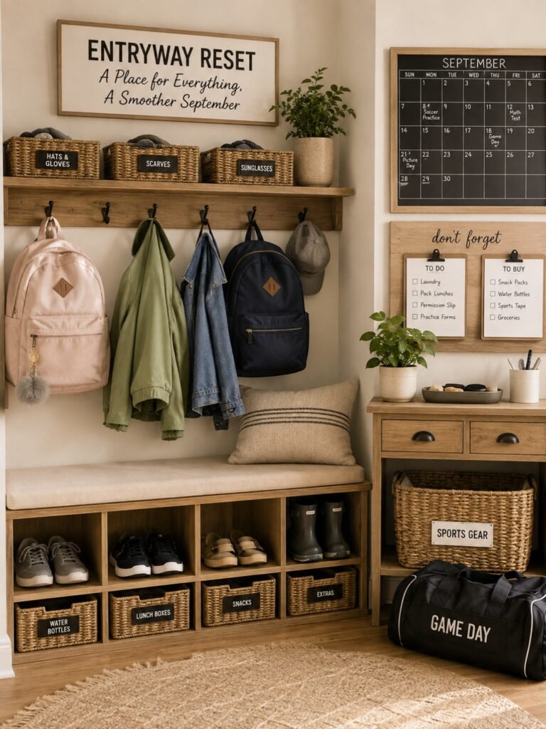 Organized Entryway Reset Command Center