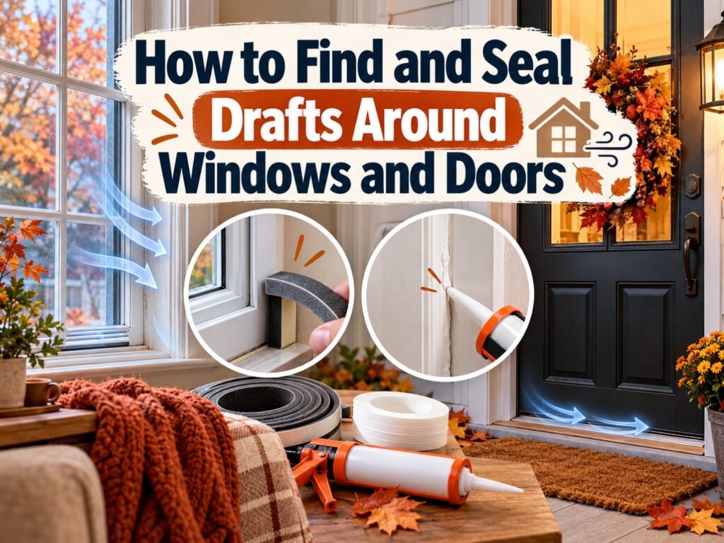 Seal Drafts Around Windows and Doors