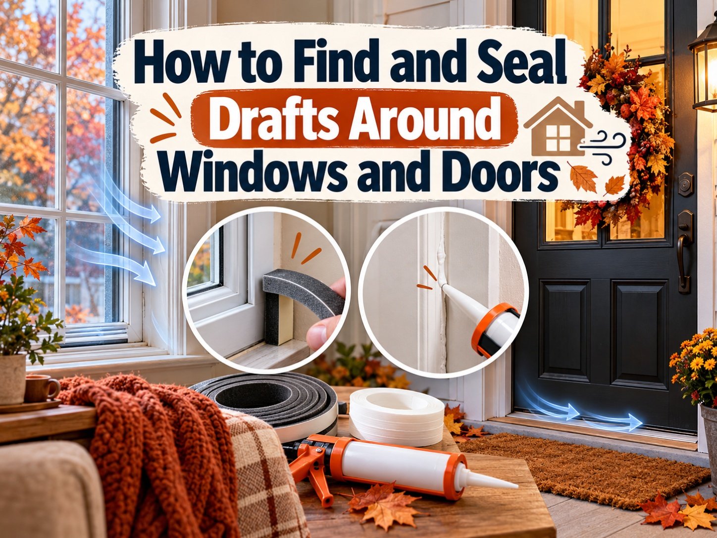 Seal Drafts Around Windows and Doors